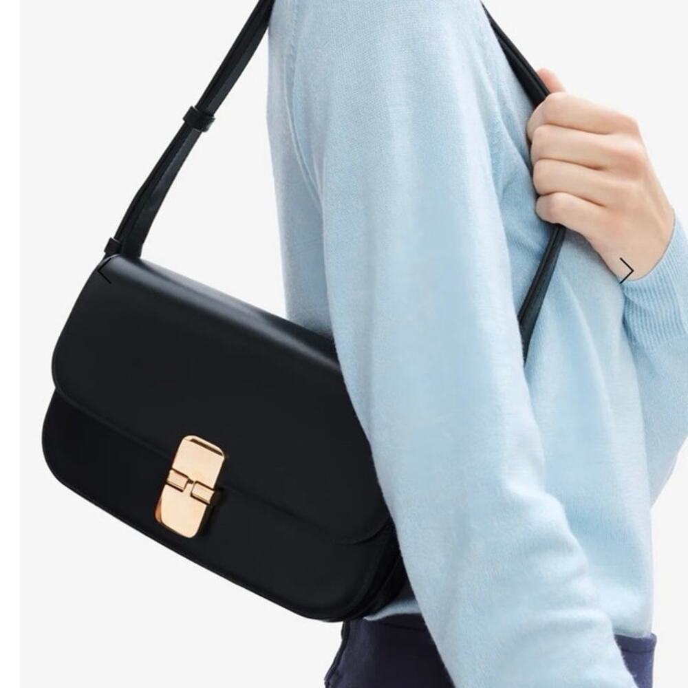 A.P.C. Grace black leather shoulder bag